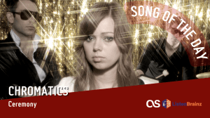 La #SOTD di oggi è di:&nbsp;Chromatics